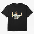 celebration Lionel Messi watercolor illustration Classic T-Shirt Wear the Spirit of Global Football Passion for FIFA World Cup 2026 USA Canada Mexico, Centered on Messi and Cristiano Ronaldo, France and Portugal, Football Passion, Legendary