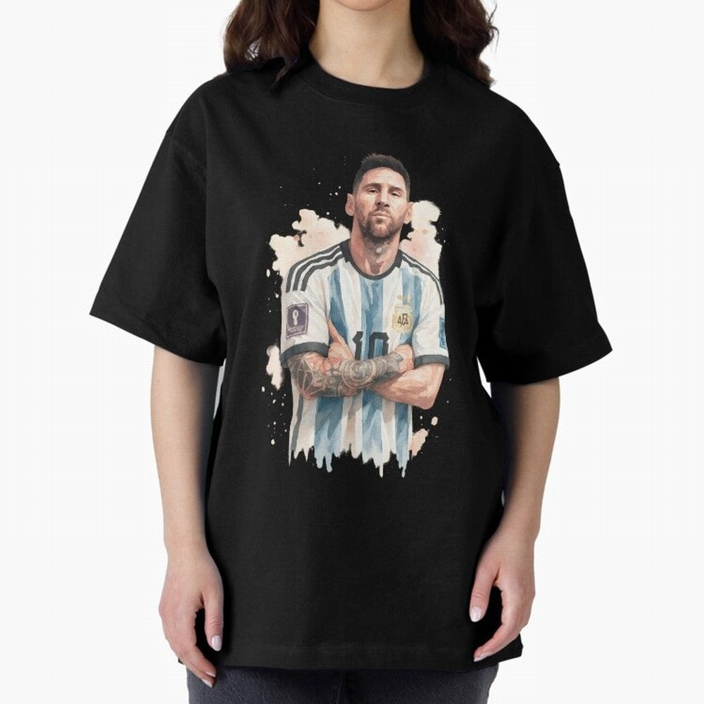 Lionel Messi watercolor illustration Classic T-Shirt Show Love for Legendary Goals in FIFA World Cup 2026 Spirit, Driven by France, CR7 and Messi, Fan Favorite Moments, National Team Passion, Big Match Drama and Soccer History; Perfect for