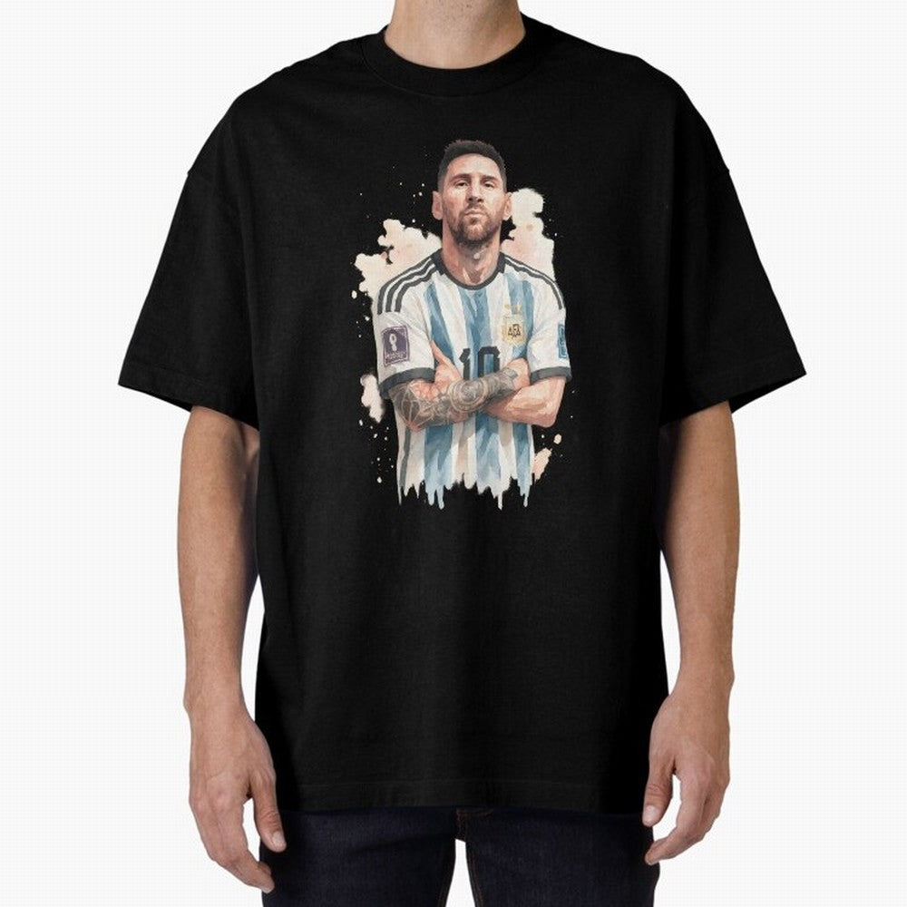 Lionel Messi watercolor illustration Classic T-Shirt Show Love for Legendary Goals in FIFA World Cup 2026 Spirit, Driven by France, CR7 and Messi, Fan Favorite Moments, National Team Passion, Big Match Drama and Soccer History; Perfect for