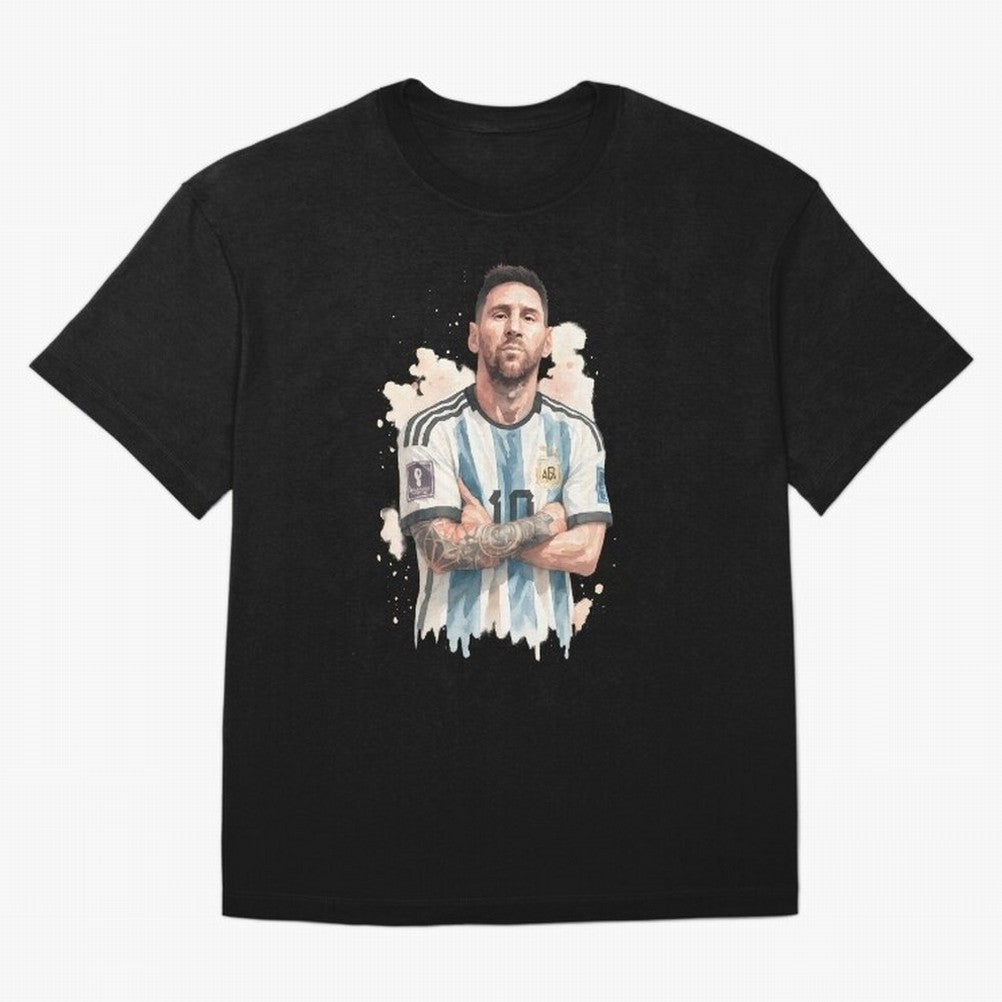 Lionel Messi watercolor illustration Classic T-Shirt Show Love for Legendary Goals in FIFA World Cup 2026 Spirit, Driven by France, CR7 and Messi, Fan Favorite Moments, National Team Passion, Big Match Drama and Soccer History; Perfect for