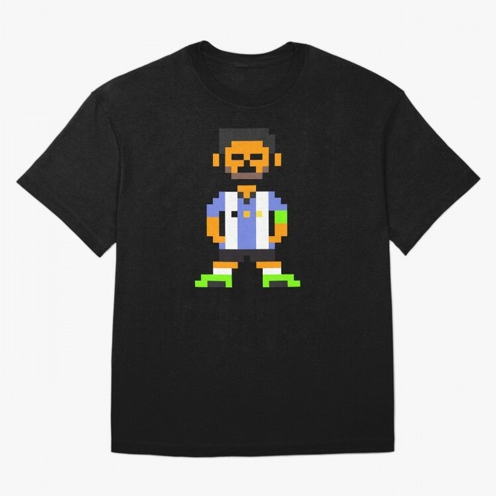 Pixel Pose Messi Oversized T-Shirt Celebrate the Stars of FIFA World Cup 2026 with Cristiano Ronaldo, Haaland and CR7, Portugal Energy, Sports Nostalgia, International Competition, Famous Players and Unforgettable Victories; Great for Supporters
