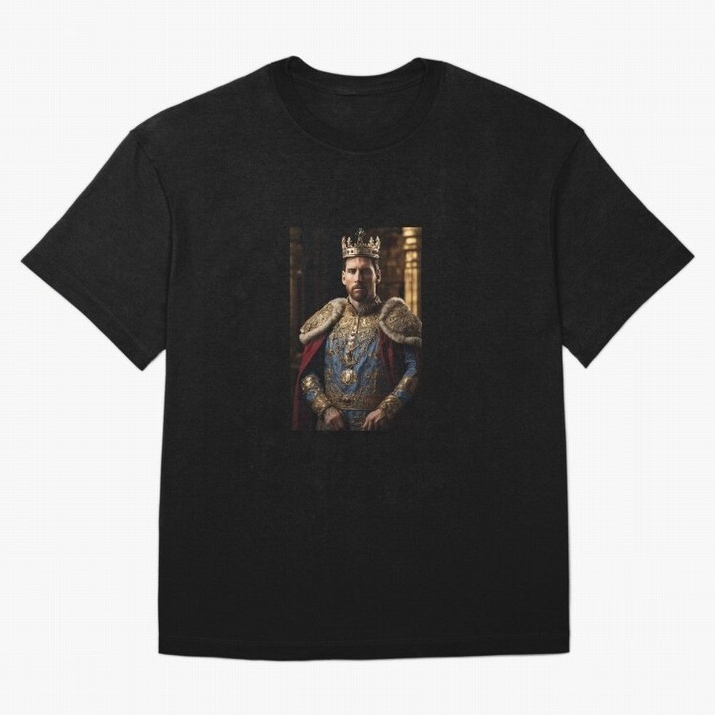 Lionel Messi, the king Oversized T-Shirt Bring Global Tournament Vibes to Match Day Hype around FIFA World Cup 2026, CR7 and Messi, Brazil, Match Day Excitement, Supporter Culture, Golden Goals and Global Football Passion; Made for Die Hard