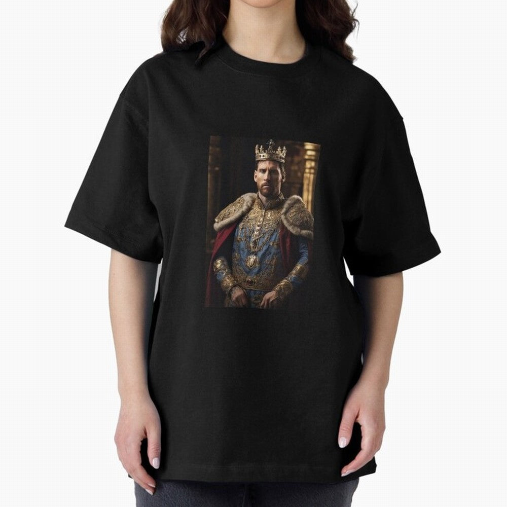Lionel Messi, the king Oversized T-Shirt Bring Global Tournament Vibes to Match Day Hype around FIFA World Cup 2026, CR7 and Messi, Brazil, Match Day Excitement, Supporter Culture, Golden Goals and Global Football Passion; Made for Die Hard