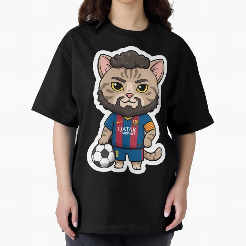 Fcb - Fc Barcelona | Cute Cat Messi with Jersey Barcelona Classic T-Shirt Celebrate Global Passion for Match Day Hype around FIFA World Cup 2026 Group Stage, Messi, Neymar and Mbappe, Netherlands, Championship Spirit, Famous Goals, Roaring Crowds