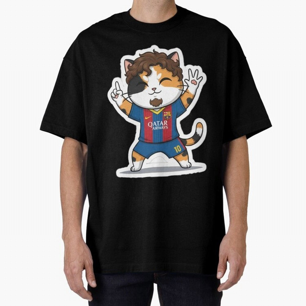 Fcb - Fc Barcelona | Cute Cat Messi with Jersey Barcelona Classic T-Shirt Celebrate Global Passion for Match Day Hype around FIFA World Cup 2026, Mbappe and Neymar, Argentina, Game Day Rituals, Football Legends, Country Pride and the Road to the