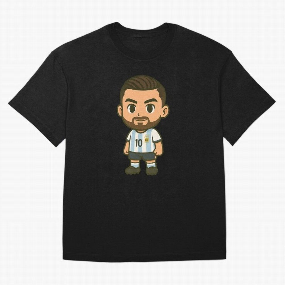 Lionel Messi Cartoon Art Argentina Classic T-Shirt Stand Out with Spirit from the FIFA World Cup 2026 Group Stage Journey through Neymar Highlights, Spain and Netherlands Pride, Classic Soccer Heritage, Championship Pressure, Fan Loyalty and