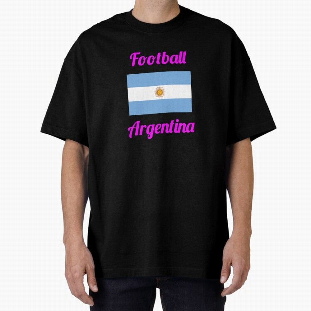 Argentina Football Flag ¨C Albiceleste Soccer Supporter Classic T-Shirt Support Your Favorite Stars during Global Football Passion for FIFA World Cup 2026, Centered on Messi, CR7 and Mbappe, France and Portugal, Championship Spirit, Famous Goals,