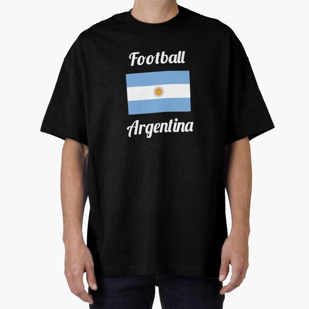 Argentina Football Flag ¨C Albiceleste Soccer Supporter Active T-Shirt Show Championship Spirit for Global Football Passion for FIFA World Cup 2026, with Messi, Neymar and Mbappe, Argentina, Retro Football Energy, Iconic Rivalries, Trophy Chase