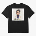 The Little Magician ¨C Caricature of Lionel Messi Oversized T-Shirt Celebrate the Magic of the FIFA World Cup 2026 Group Stage Journey through Messi, CR7 and Mbappe Highlights, Brazil, Portugal and Argentina Pride, Football History, Final Match
