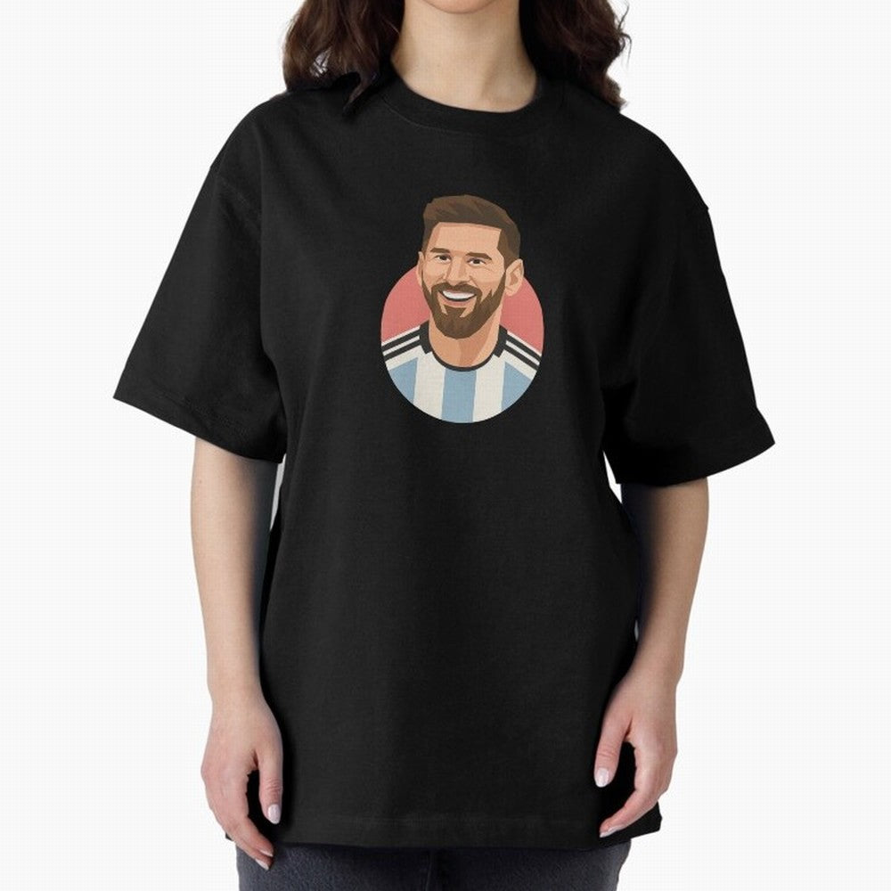 Messi Oversized T-Shirt Join Supporters Worldwide for FIFA World Cup 2026 USA Canada Mexico for Fans of Messi and Brazil, Portugal and Argentina, Bringing Classic Soccer Heritage, Championship Pressure, Fan Loyalty and International Pride; Made for