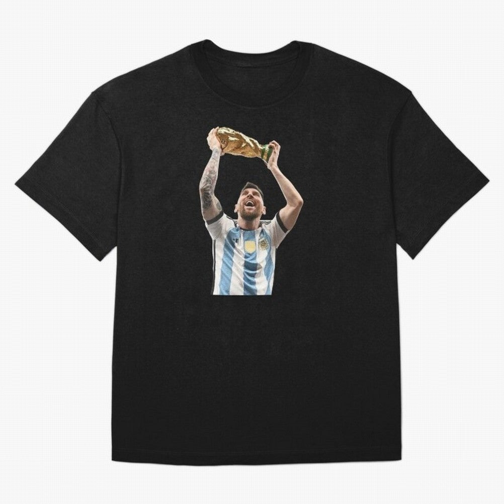 Lionel Messi lifting the World Cup Classic T-Shirt Make Every Match About FIFA World Cup 2026 Group Stage Spirit, Celebrating Brazil, Portugal and Argentina, Messi and Cristiano Ronaldo, Goal Celebration Energy, Supporter Heritage, Football Icons
