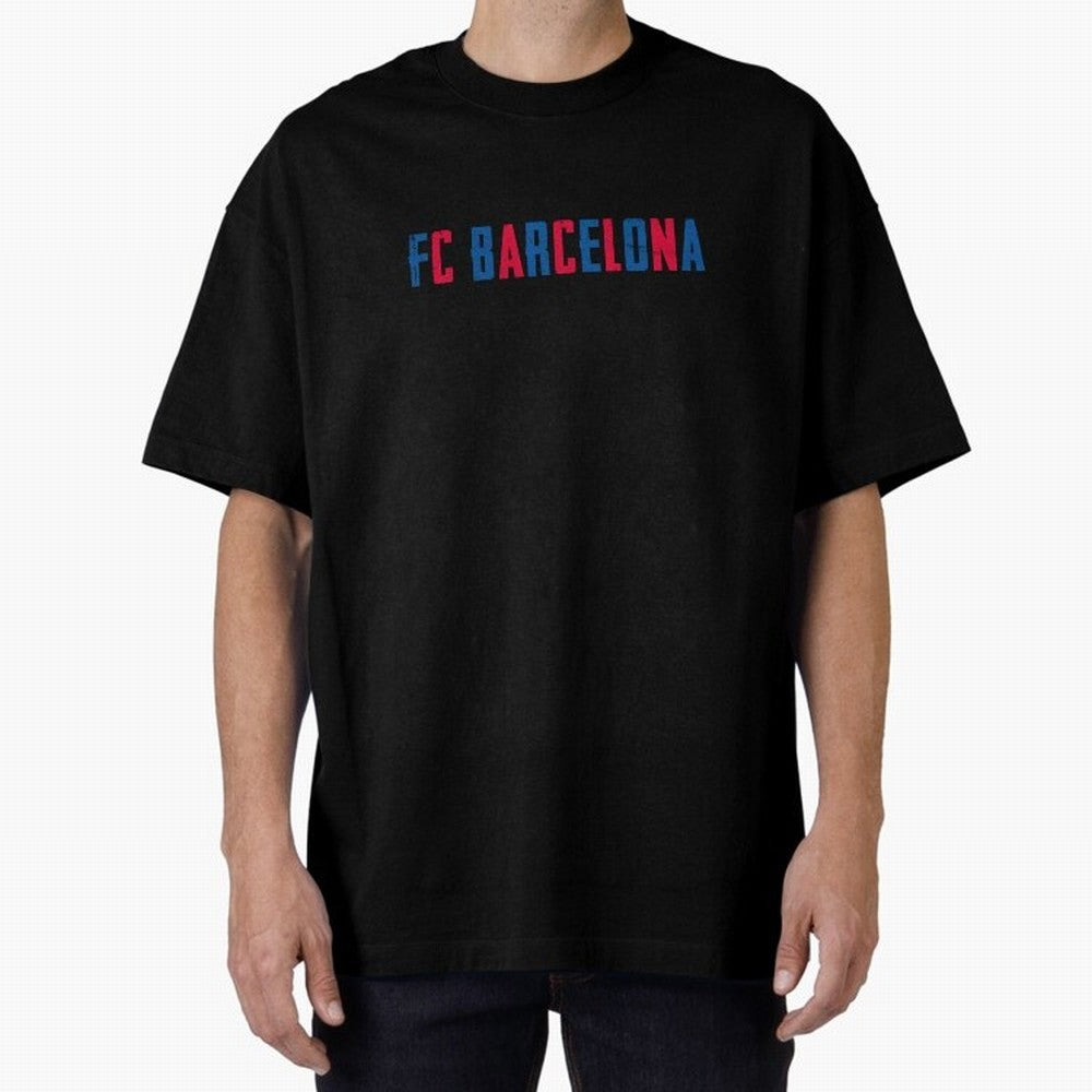 fcb Oversized T-Shirt Turn Every Weekend Toward Global Football Passion for FIFA World Cup 2026 USA Canada Mexico, Centered on Haaland and Mbappe, Argentina, France and Brazil, Championship Spirit, Famous Goals, Roaring Crowds and International
