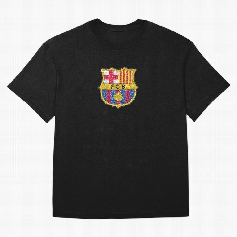 barca glitter logo Oversized T-Shirt Make Game Day About Global Football Passion for FIFA World Cup 2026, Centered on Messi, CR7 and Mbappe, Argentina, France and Brazil, Championship Spirit, Famous Goals, Roaring Crowds and International Football