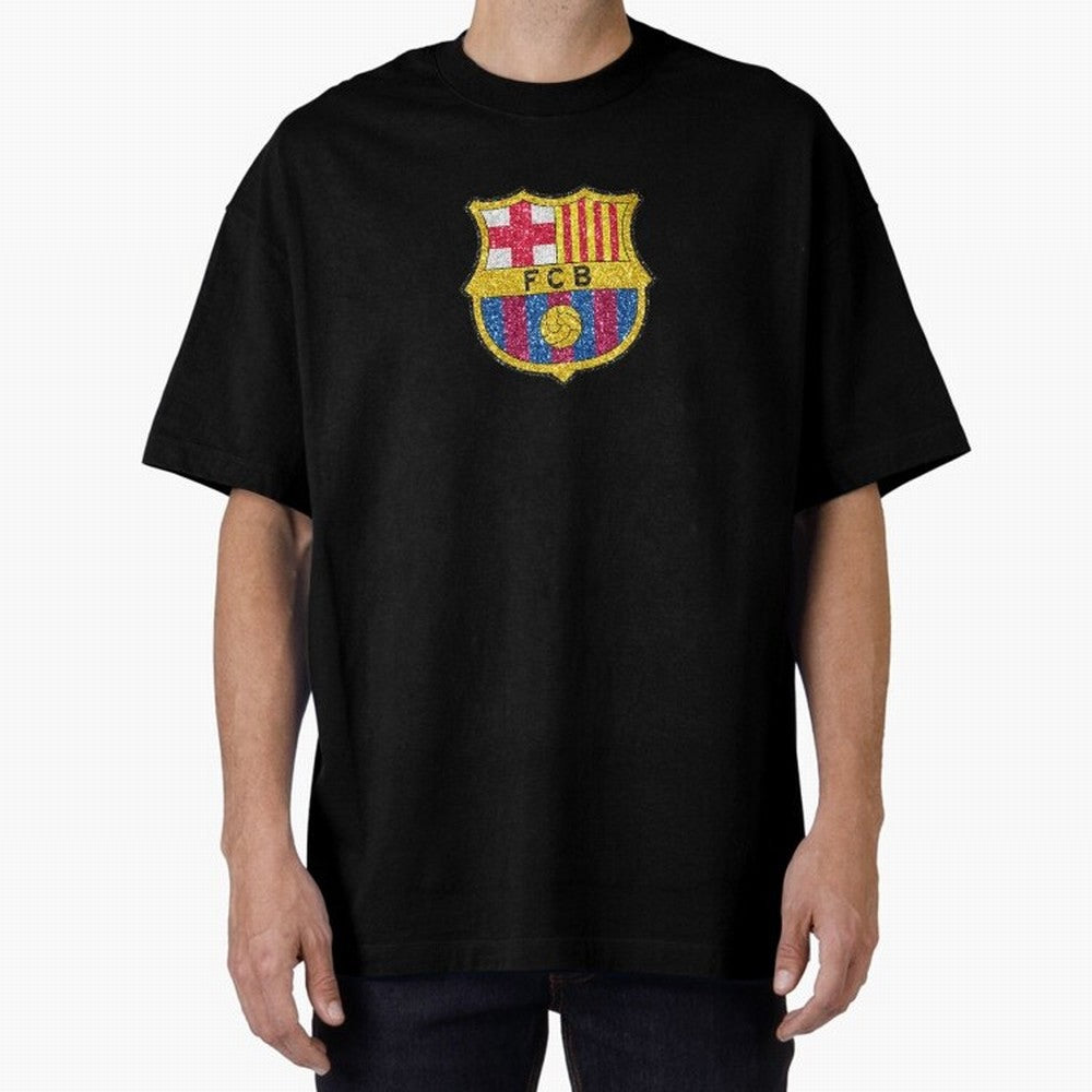 barca glitter logo Oversized T-Shirt Make Game Day About Global Football Passion for FIFA World Cup 2026, Centered on Messi, CR7 and Mbappe, Argentina, France and Brazil, Championship Spirit, Famous Goals, Roaring Crowds and International Football