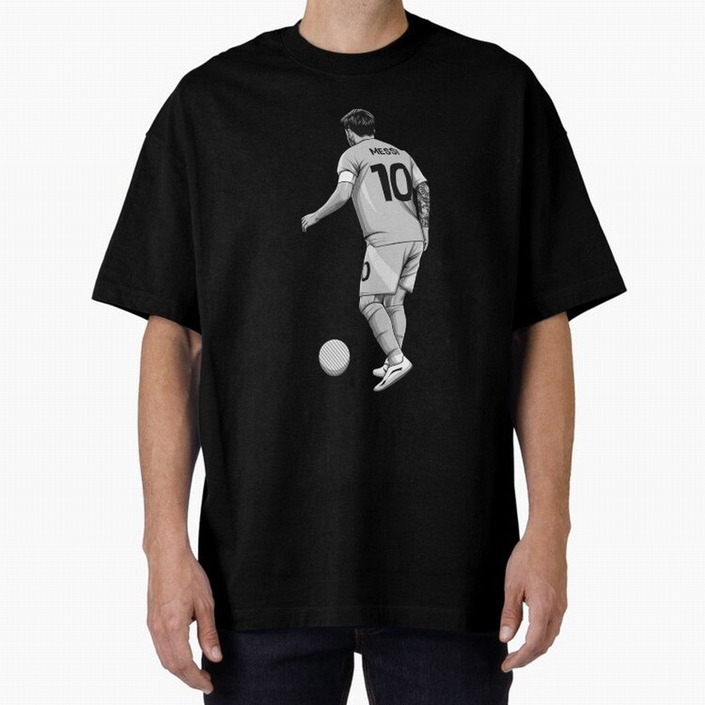 Lionel Messi Black and White Version Classic T-Shirt Show Love for Legendary Goals in Global Football Passion for FIFA World Cup 2026 USA Canada Mexico, Connected to CR7, Argentina, France and Brazil, Global Supporter Spirit, Legendary Goals,