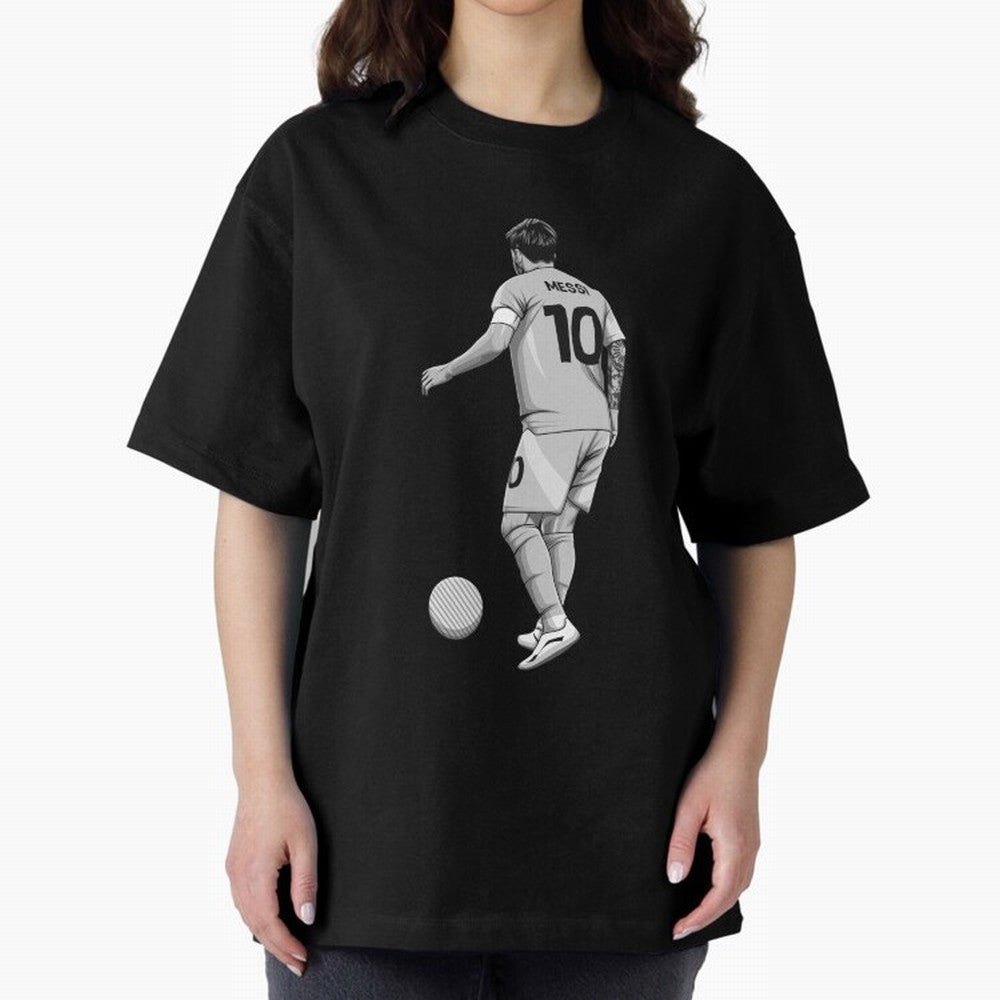 Lionel Messi Black and White Version Classic T-Shirt Show Love for Legendary Goals in Global Football Passion for FIFA World Cup 2026 USA Canada Mexico, Connected to CR7, Argentina, France and Brazil, Global Supporter Spirit, Legendary Goals,