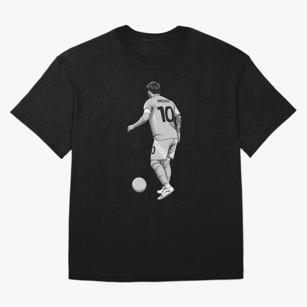 Lionel Messi Black and White Version Classic T-Shirt Show Love for Legendary Goals in Global Football Passion for FIFA World Cup 2026 USA Canada Mexico, Connected to CR7, Argentina, France and Brazil, Global Supporter Spirit, Legendary Goals,