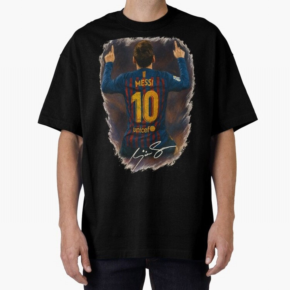 Lionel Messi Barcelona Tribute ¨C Iconic Number 10 Celebration Art Print Classic T-Shirt Show Love for Legendary Goals in Match Day Hype around FIFA World Cup 2026 Group Stage, Haaland, Brazil, Portugal and Argentina, Football Passion, Legendary