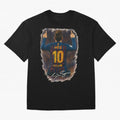 Lionel Messi Barcelona Tribute ¨C Iconic Number 10 Celebration Art Print Classic T-Shirt Show Love for Legendary Goals in Match Day Hype around FIFA World Cup 2026 Group Stage, Haaland, Brazil, Portugal and Argentina, Football Passion, Legendary