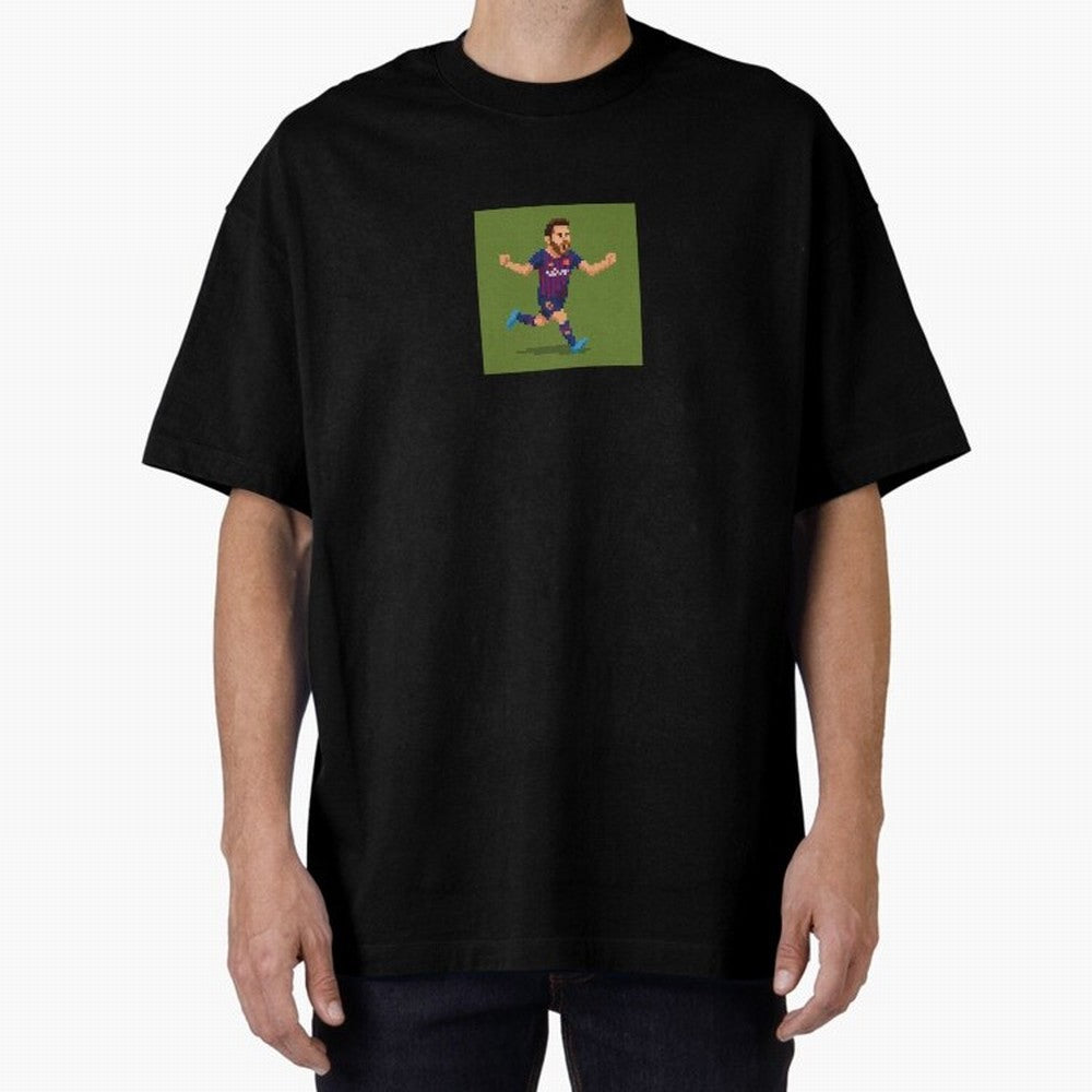 Lionel Messi Barcelona Pixel Art Tribute Classic T-Shirt Experience the Global Stage of FIFA World Cup 2026 Spirit, Highlighting Portugal, Spain and Germany, Messi, Game Day Rituals, Football Legends, Country Pride and the Road to the Final; Made