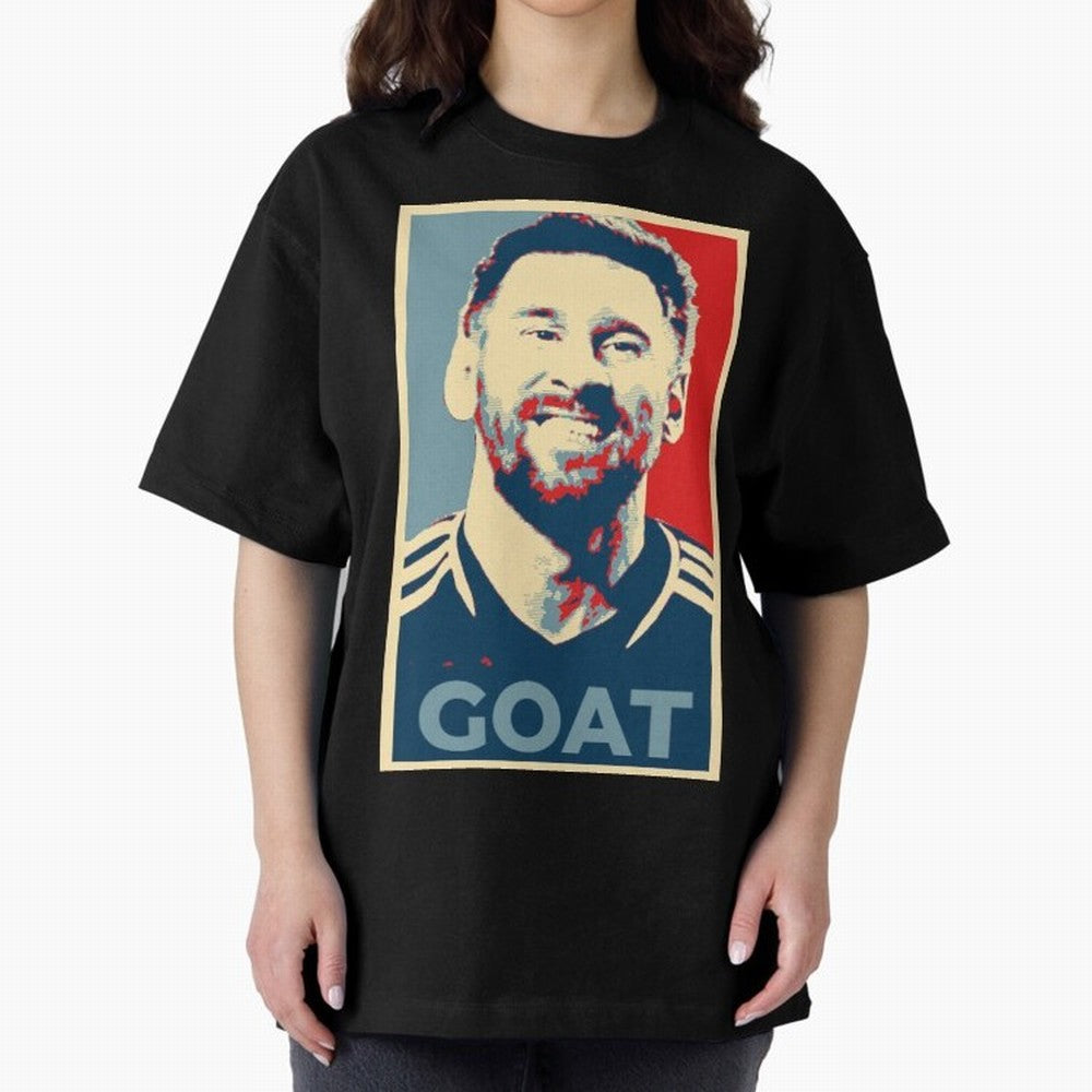 Messi - Hope Oversized T-Shirt Spotlight FIFA World Cup 2026 Group Stage for Fans of Mbappe and England, France and Netherlands, Bringing Classic Soccer Heritage, Championship Pressure, Fan Loyalty and International Pride; Created for Match Day