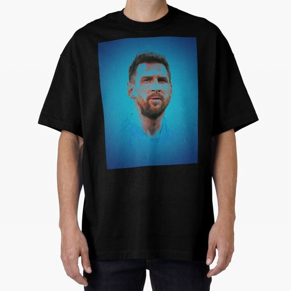 Messi: The Undisputed GOAT Oversized T-Shirt Keep the Match Day Mood of FIFA World Cup 2026 Group Stage Spirit, Made for Argentina and Brazil, Messi, Football Festival Excitement, Trophy Ambitions, Country Rivalries and Star Player Buzz; Great for