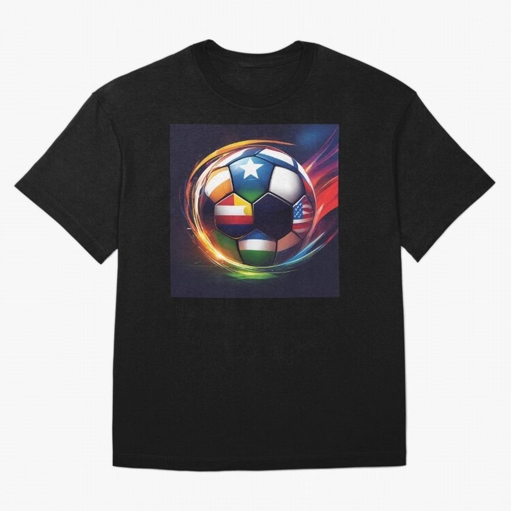 Soccer 2 Oversized T-Shirt Keep the Match Day Mood of FIFA World Cup 2026 USA Canada Mexico Spirit, Built around Argentina, Messi, CR7 and Mbappe, Goal Celebration Energy, Supporter Heritage, Football Icons and Worldwide Tournament Joy; Ideal for