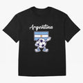 ARGENTINA - Dabbing Football Soccer Ball - ARGENTINA Oversized T-Shirt Bring International Match Energy to FIFA World Cup 2026 USA Canada Mexico for Fans of Messi, Neymar and Mbappe and Brazil, Bringing Game Day Rituals, Football Legends, Country