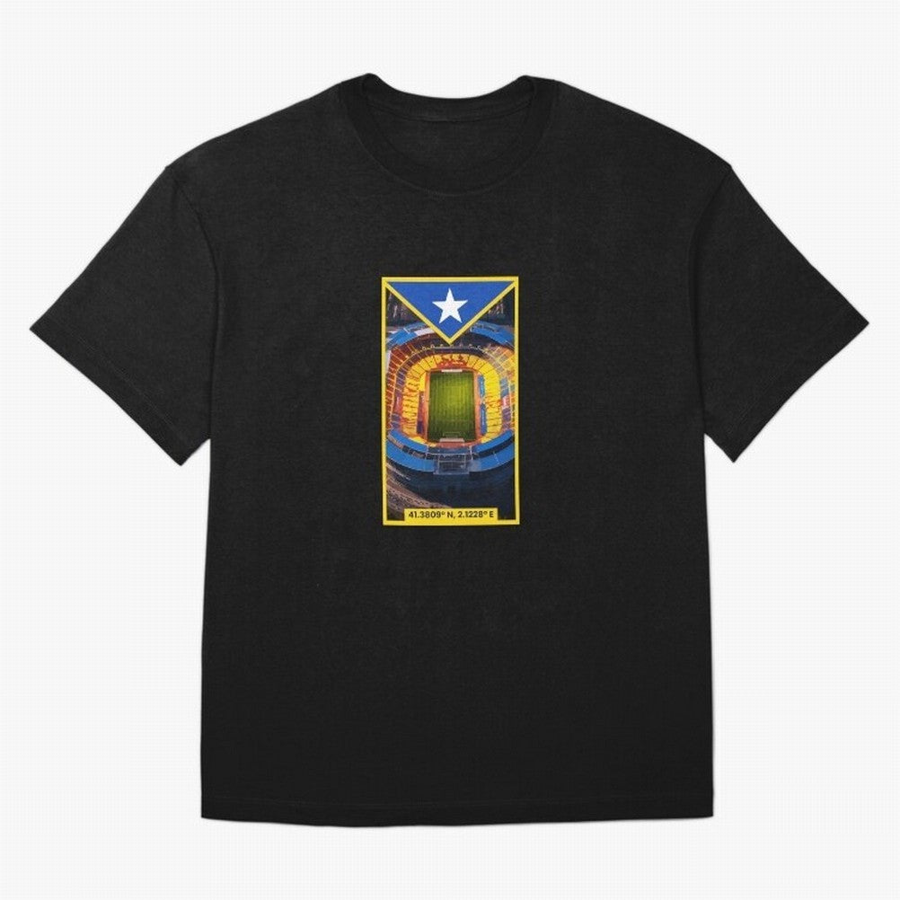 Barcelona Stadium Coordinates Graphic Essential T-Shirt Remember Iconic Moments from the FIFA World Cup 2026 Group Stage Journey through Cristiano Ronaldo Highlights, Argentina, France and Brazil Pride, Soccer Culture, Superstar Moments, National