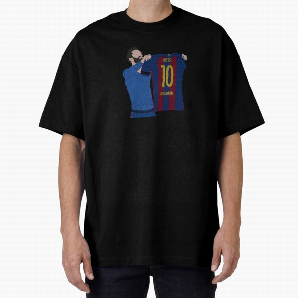 Lionel Messi | Barcelona legend Oversized T-Shirt Feel the Roar of Match Day Hype around FIFA World Cup 2026 USA Canada Mexico, Messi, Brazil, Portugal and Argentina, Game Day Rituals, Football Legends, Country Pride and the Road to the Final;