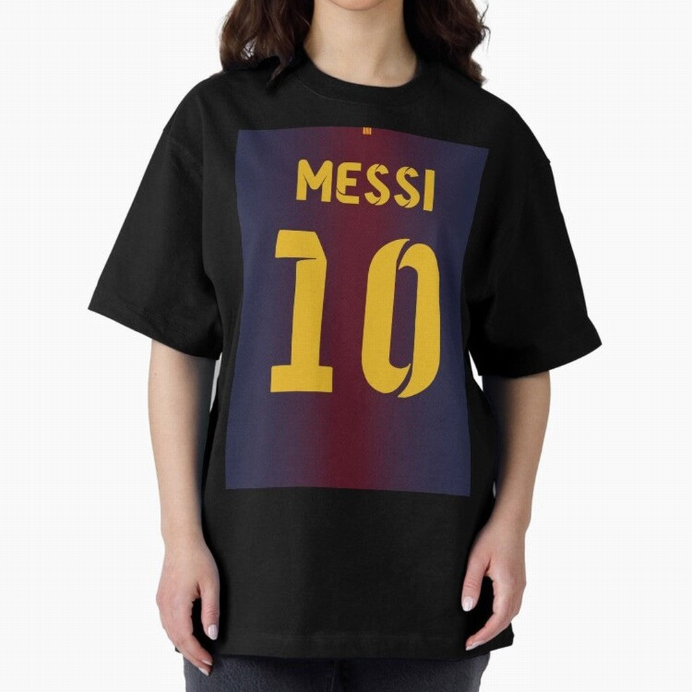 Barcelona 2012 Jersey Messi 10 Oversized T-Shirt Follow the Final Road of FIFA World Cup 2026 Highlighting Messi, Argentina, France and Brazil Energy, Sports Nostalgia, International Competition, Famous Players and Unforgettable Victories; Perfect