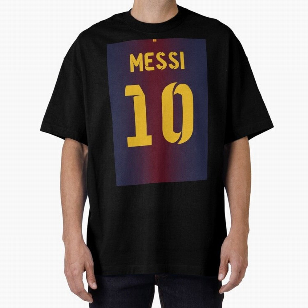 Barcelona 2012 Jersey Messi 10 Oversized T-Shirt Follow the Final Road of FIFA World Cup 2026 Highlighting Messi, Argentina, France and Brazil Energy, Sports Nostalgia, International Competition, Famous Players and Unforgettable Victories; Perfect