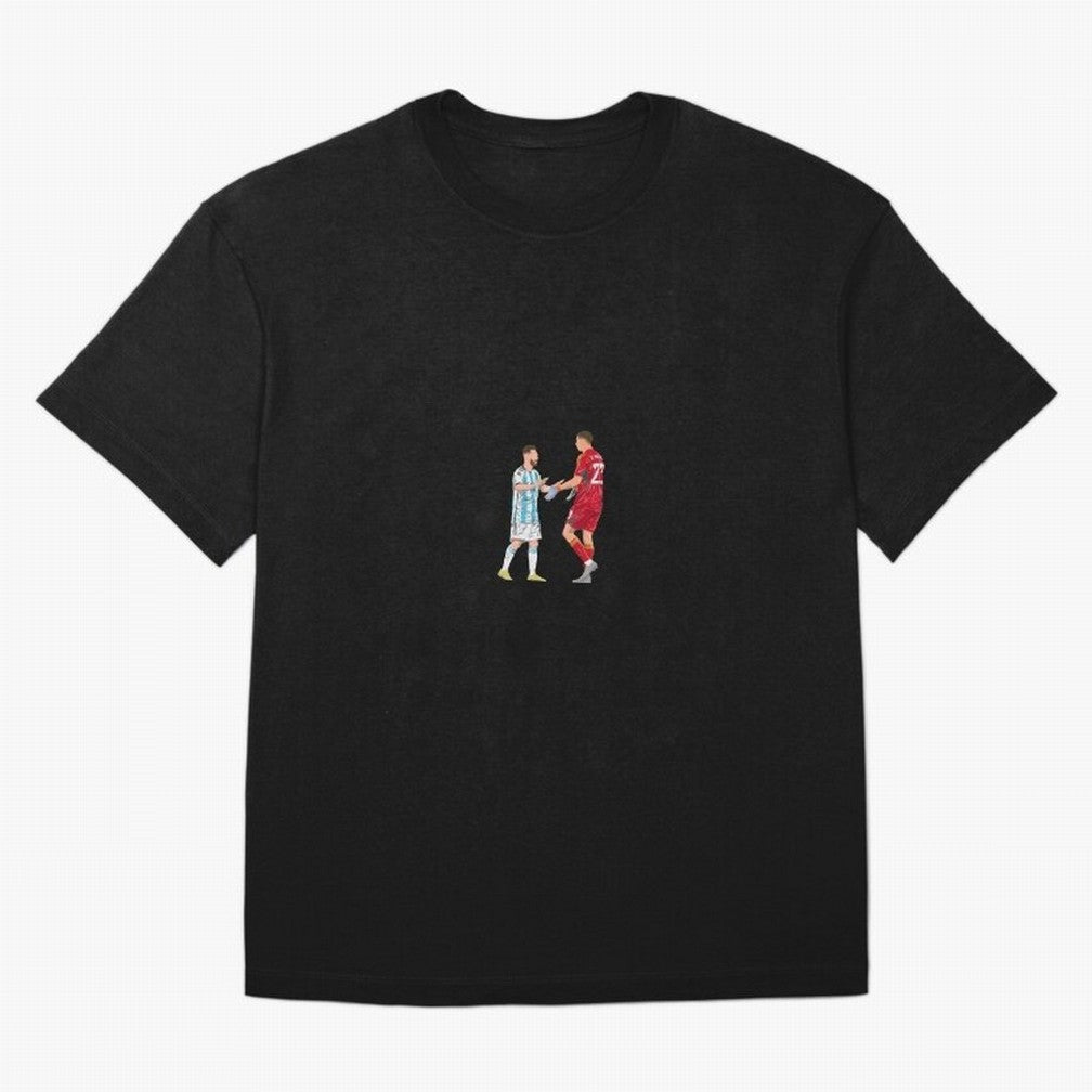Lionel Messi and Emiliano Martinez Minimalist Classic T-Shirt Honor Champions and Dreams in the FIFA World Cup 2026 Group Stage Journey through Cristiano Ronaldo Highlights, France and Portugal Pride, Championship Spirit, Famous Goals, Roaring