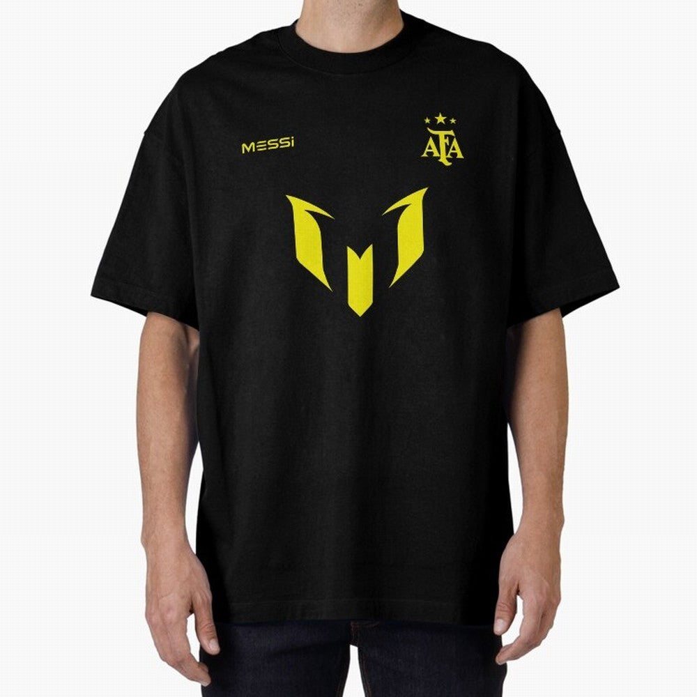 Lionel Messi logo - Argentina world champion Premium T-Shirt Honor Football Greatness during FIFA World Cup 2026 for Fans of Messi and Cristiano Ronaldo and France and Portugal, Bringing Soccer Culture, Superstar Moments, National Team Dreams and