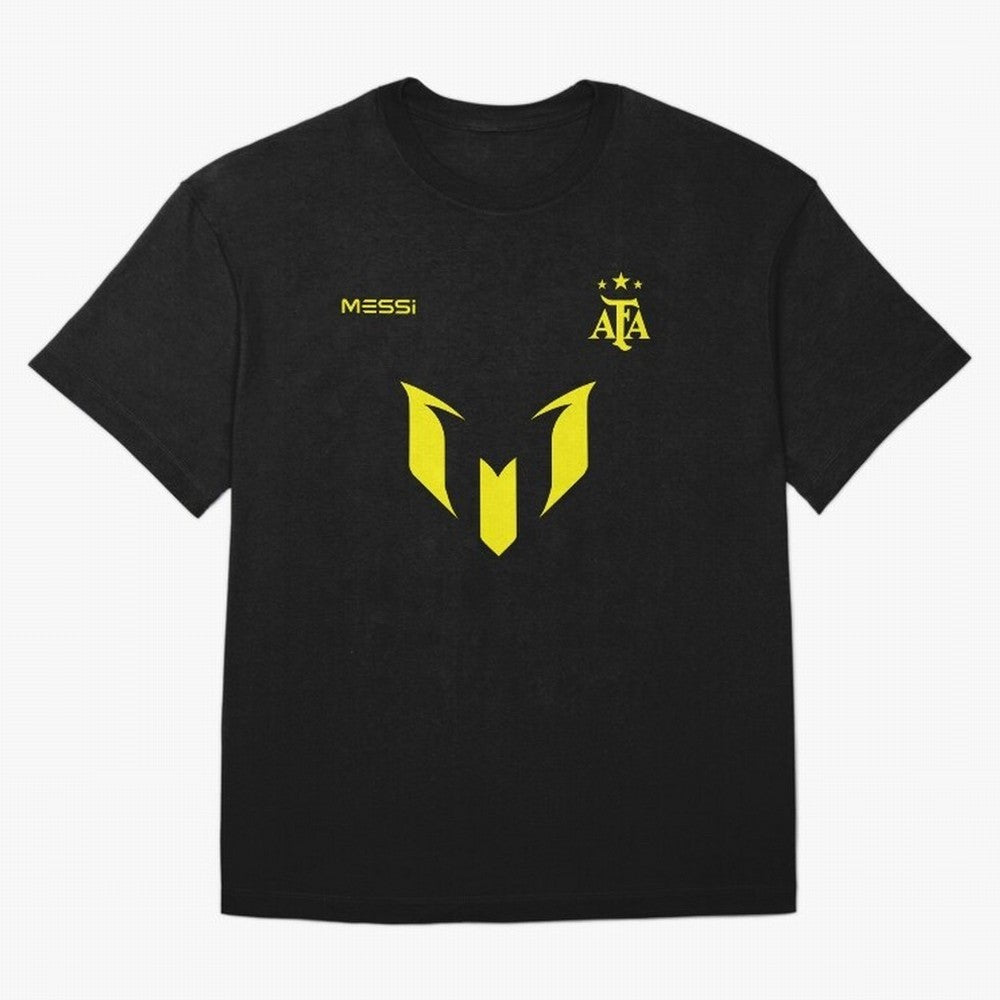 Lionel Messi logo - Argentina world champion Premium T-Shirt Honor Football Greatness during FIFA World Cup 2026 for Fans of Messi and Cristiano Ronaldo and France and Portugal, Bringing Soccer Culture, Superstar Moments, National Team Dreams and