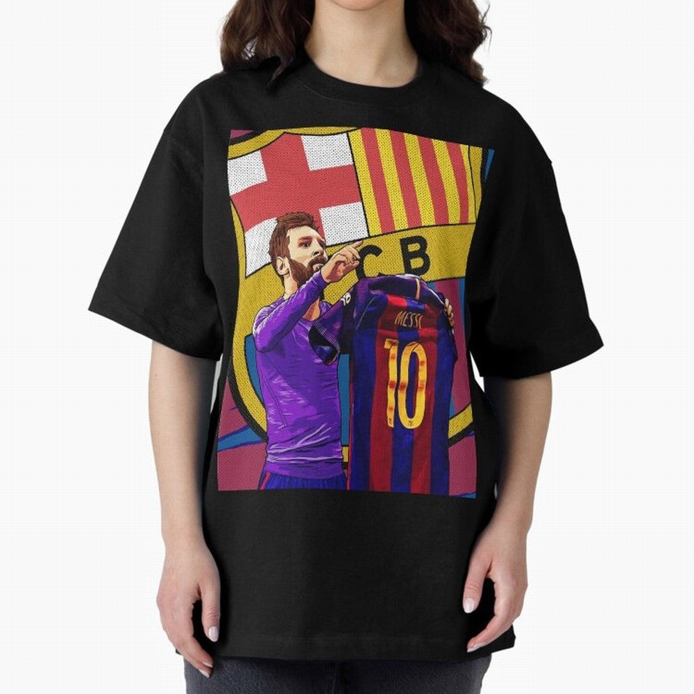 Messi Goat in FC Barcelna Graphic T-Shirt Celebrate Football Dreams Across FIFA World Cup 2026 Spirit, Connected to France, Cristiano Ronaldo, Goal Celebration Energy, Supporter Heritage, Football Icons and Worldwide Tournament Joy; Great for Watch