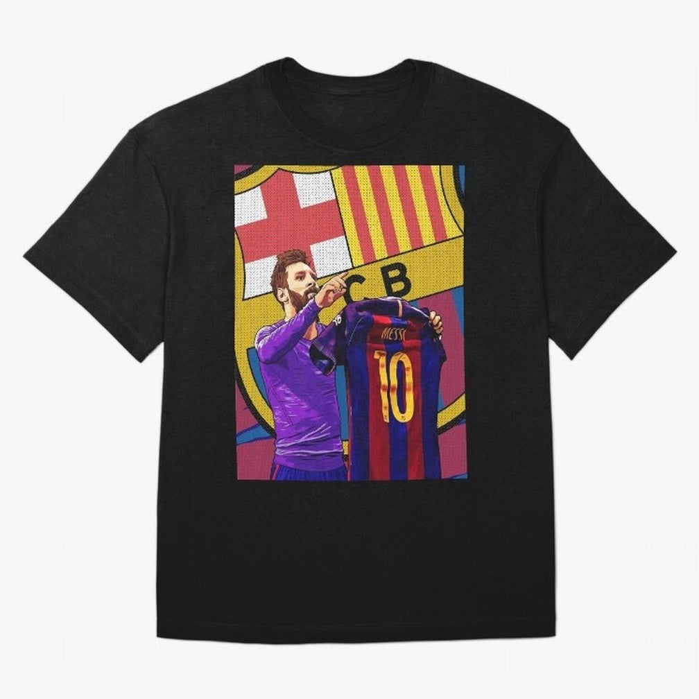 Messi Goat in FC Barcelna Graphic T-Shirt Celebrate Football Dreams Across FIFA World Cup 2026 Spirit, Connected to France, Cristiano Ronaldo, Goal Celebration Energy, Supporter Heritage, Football Icons and Worldwide Tournament Joy; Great for Watch