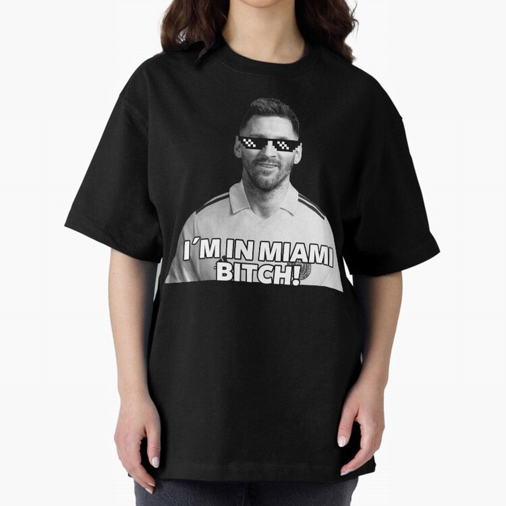 Lionel Messi Inter Miami Football Soccer meme Welcome to Miami I¡äm in Miami Bitch quotes funny champions player Sticker Premium T-Shirt Show Your Tournament Heart for FIFA World Cup 2026 USA Canada Mexico for Fans of Mbappe and Spain and