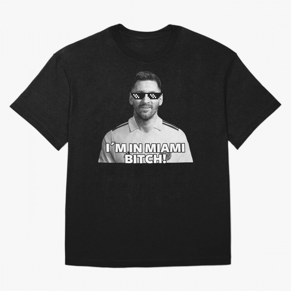 Lionel Messi Inter Miami Football Soccer meme Welcome to Miami I¡äm in Miami Bitch quotes funny champions player Sticker Premium T-Shirt Show Your Tournament Heart for FIFA World Cup 2026 USA Canada Mexico for Fans of Mbappe and Spain and