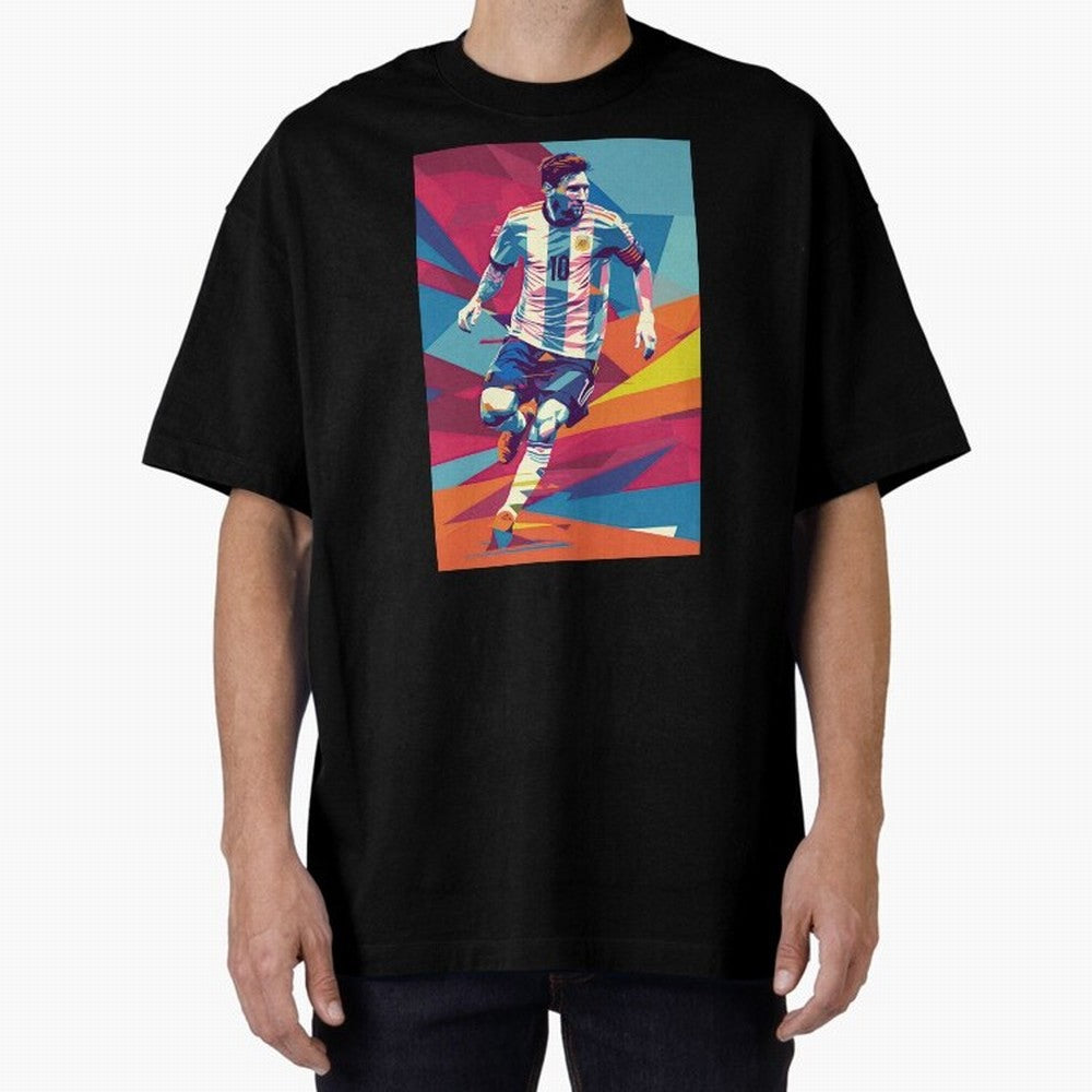 Messi in action Graphic poster design Premium T-Shirt Support Iconic Players in Global Football Passion for FIFA World Cup 2026 Group Stage, Driven by Neymar, England, Champion Mindset, Group Stage Buzz, Knockout Tension and Passionate Fan Culture;