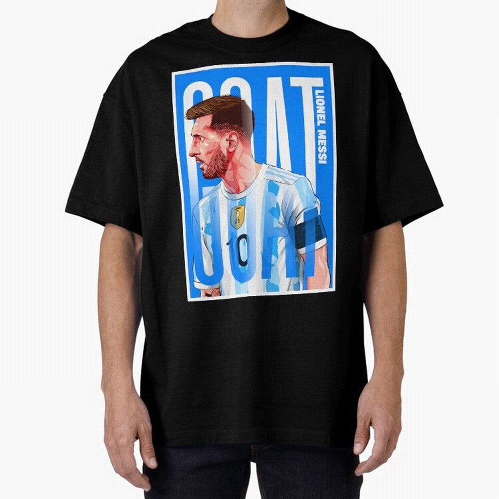 Lionel Messi The GOAT Illustration artwork Premium T-Shirt Show Up for the Glory of FIFA World Cup 2026 Group Stage for Fans of Mbappe and Netherlands, Bringing Football History, Final Match Energy, Crowd Noise and Once in a Lifetime Moments;