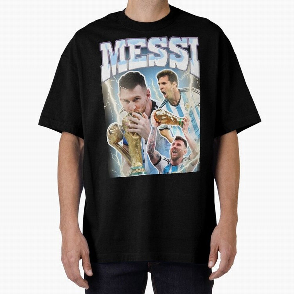 Messi Champion Vintage Retro Design Premium T-Shirt Celebrate Unforgettable Nights in FIFA World Cup 2026 Group Stage Spirit, Highlighting England and Germany, Mbappe and Neymar, Retro Football Energy, Iconic Rivalries, Trophy Chase Drama and