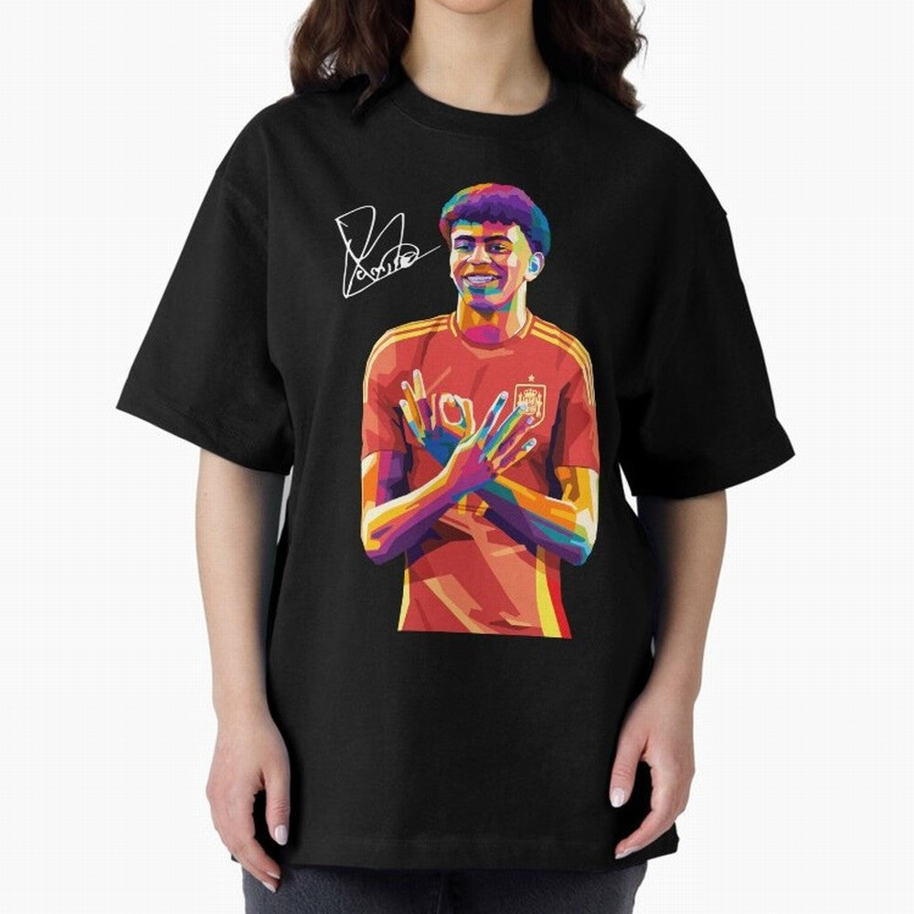 Lamine Yamal Wpap Pop Art Classic T-Shirt Turn Football Passion into Global Football Passion for FIFA World Cup 2026 USA Canada Mexico, Highlighting Messi, CR7 and Mbappe, Brazil, Portugal and Argentina, Vintage Soccer Flavor, Modern Football