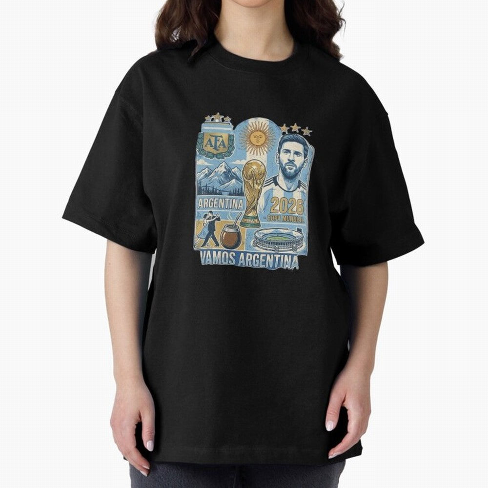 Argentina 2026 ¨C Copa Mundial Spirit Classic T-Shirt Represent Fans Who Live for FIFA World Cup 2026 Group Stage Spirit, Featuring England and Germany, Messi, CR7 and Mbappe, Stadium Memories, Football Loyalty, International Chants and