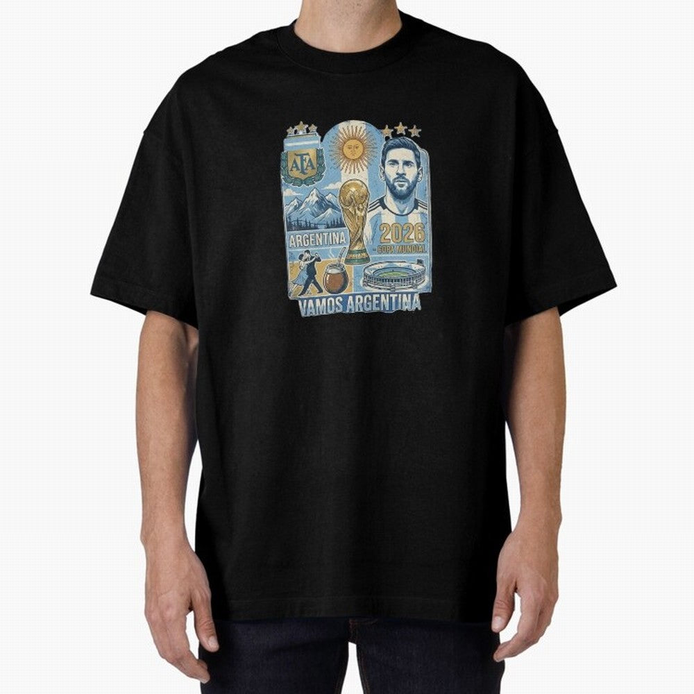 Argentina 2026 ¨C Copa Mundial Spirit Classic T-Shirt Represent Fans Who Live for FIFA World Cup 2026 Group Stage Spirit, Featuring England and Germany, Messi, CR7 and Mbappe, Stadium Memories, Football Loyalty, International Chants and