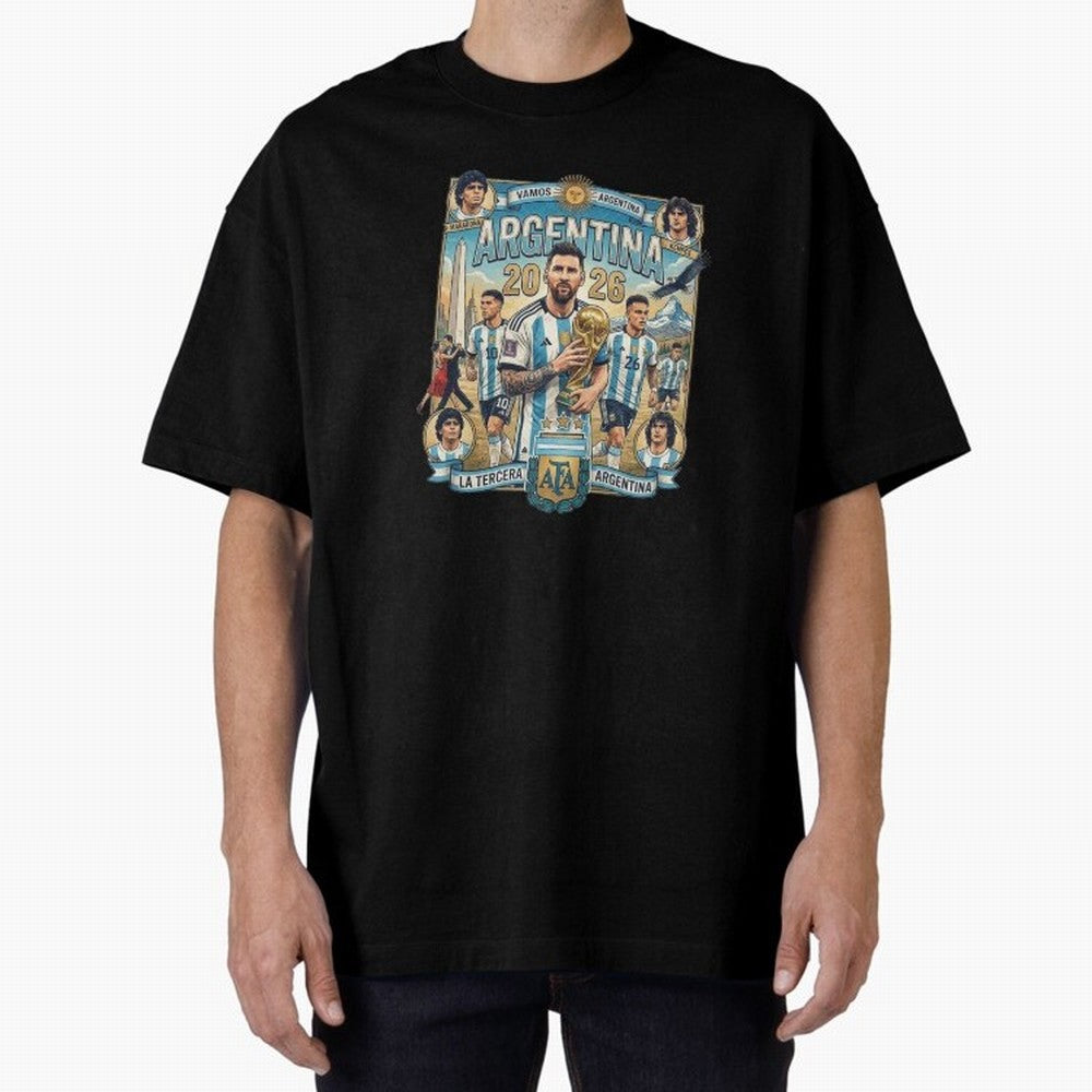 Argentina 2026 ¨C Copa Mundial Spirit Classic T-Shirt Carry National Pride through the FIFA World Cup 2026 USA Canada Mexico Journey through Mbappe Highlights, Argentina Pride, Global Supporter Spirit, Legendary Goals, National Colors and