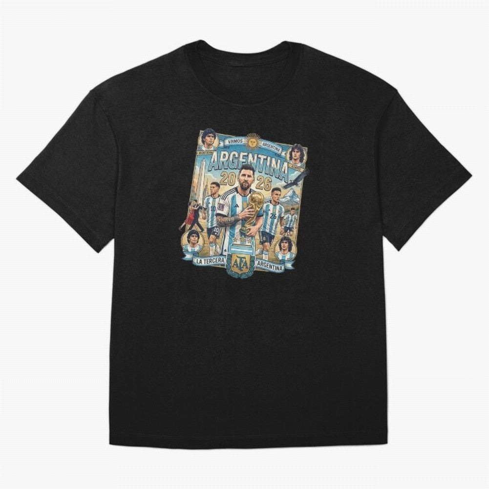 Argentina 2026 ¨C Copa Mundial Spirit Classic T-Shirt Carry National Pride through the FIFA World Cup 2026 USA Canada Mexico Journey through Mbappe Highlights, Argentina Pride, Global Supporter Spirit, Legendary Goals, National Colors and