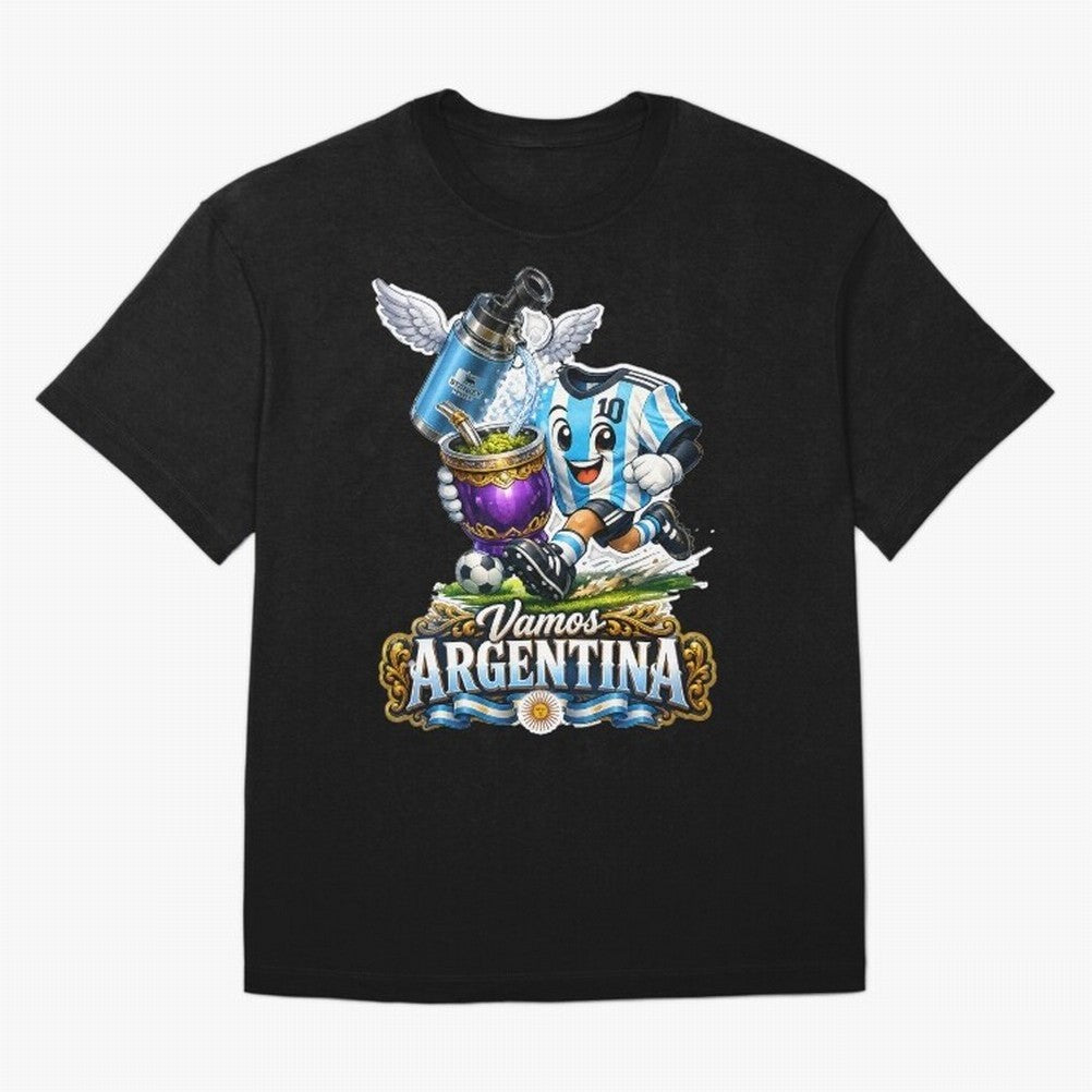 Cancha & Mate Dreams ¨C Argentina Football Heritage - Argentina Football Mate Mascot - Messi 10 Soccer Fan Art Classic T-Shirt Upgrade FIFA World Cup 2026 for Fans of Haaland and Mbappe and Brazil, Bringing Stadium Chants, National Pride, Trophy