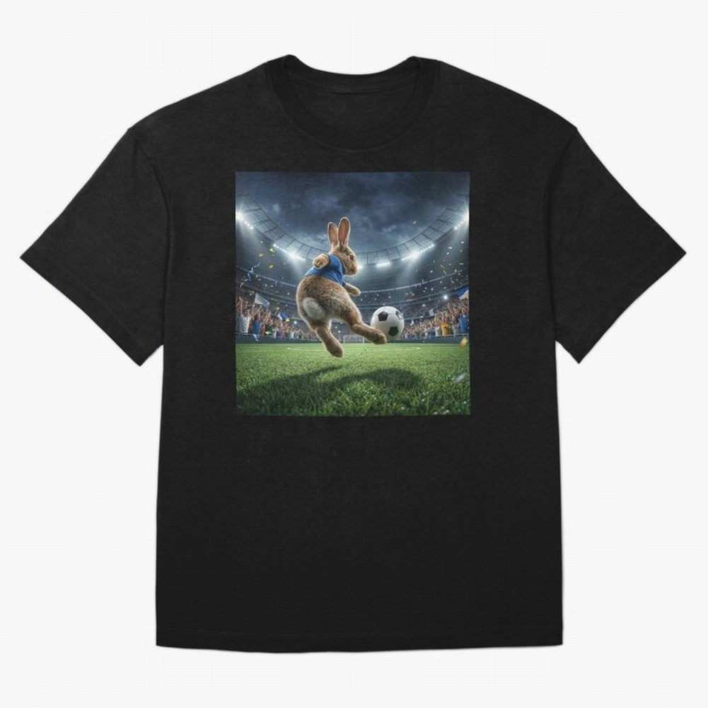 Rabbit Is Veritable Messi on the Soccer Pitch Oversized T-Shirt Honor FIFA World Cup 2026 Spirit, Highlighting England, France and Netherlands, Mbappe and Neymar, Stadium Chants, National Pride, Trophy Dreams and Unforgettable Football Memories;