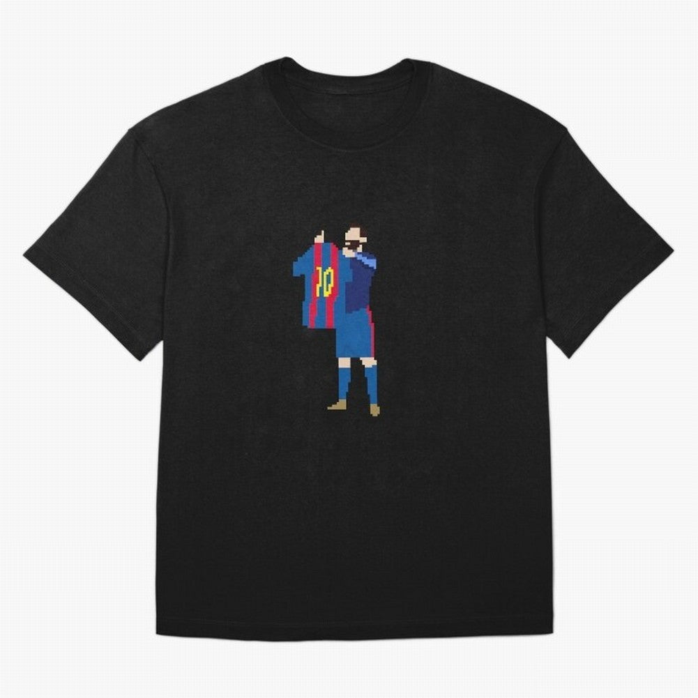 Messi Iconic Celebration Pixel Classic T-Shirt Show Support during the FIFA World Cup 2026 USA Canada Mexico Journey through Neymar Highlights, England and Germany Pride, Match Day Excitement, Supporter Culture, Golden Goals and Global Football